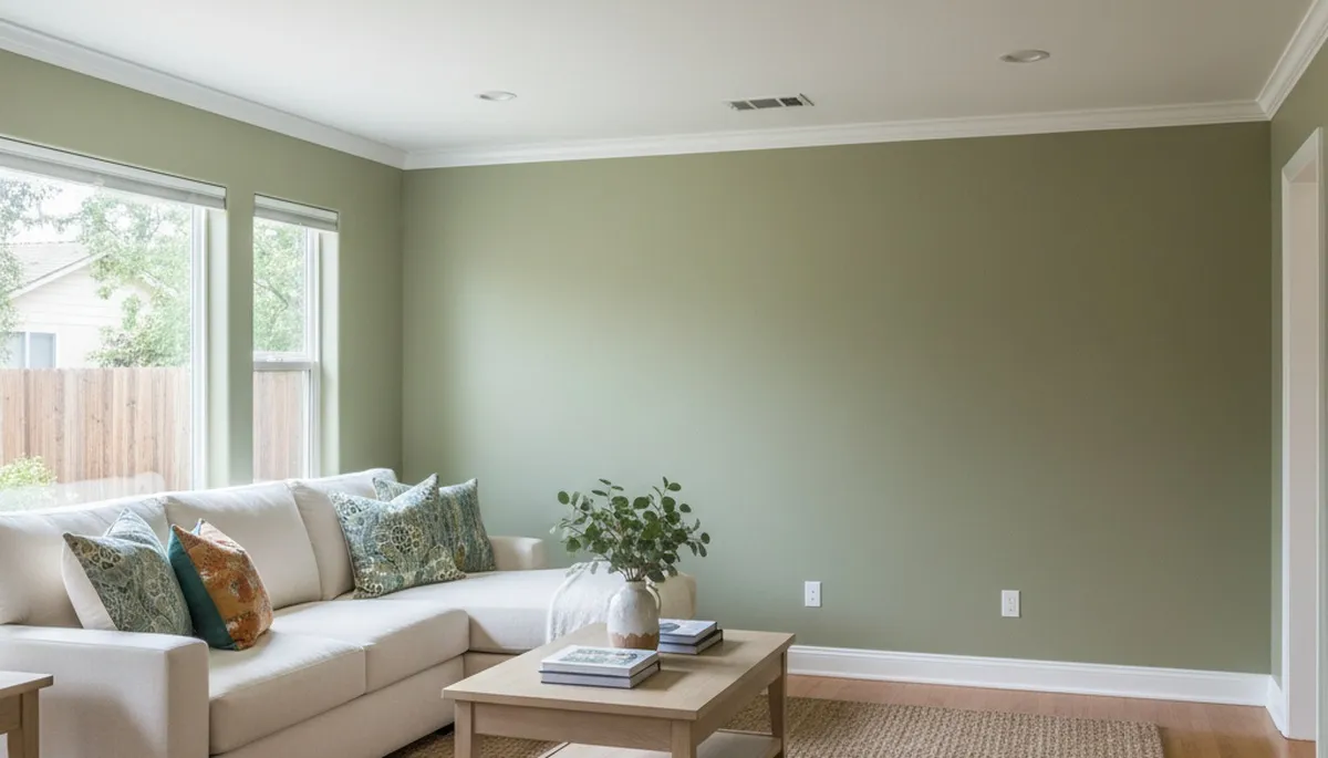 Freshly painted Bakersfield, CA living room showcasing smooth interior finishes by expert house painters